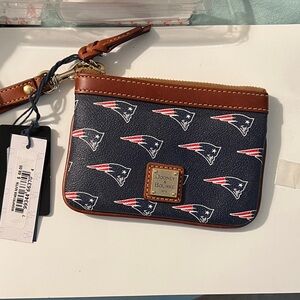 Dooney & Bourke Navy and Brown Wristlet